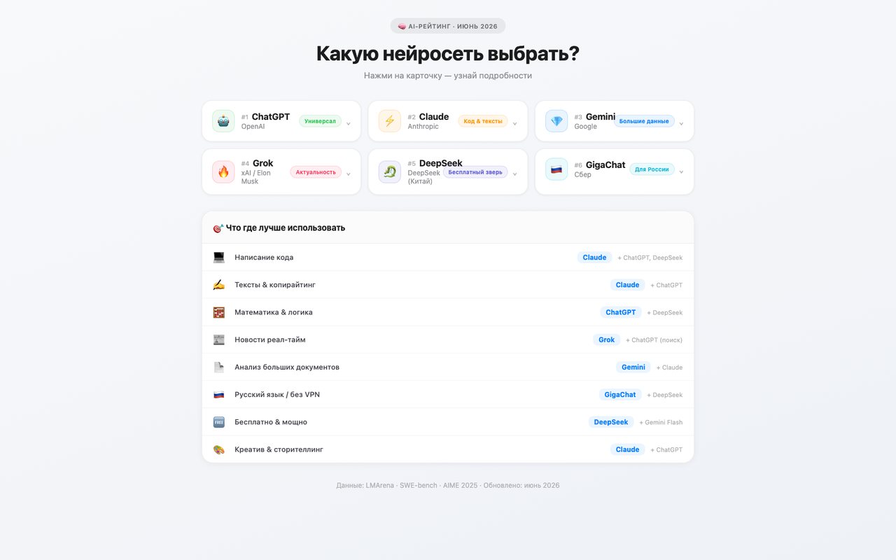 AI Rating — Telegram mini app, main screen
